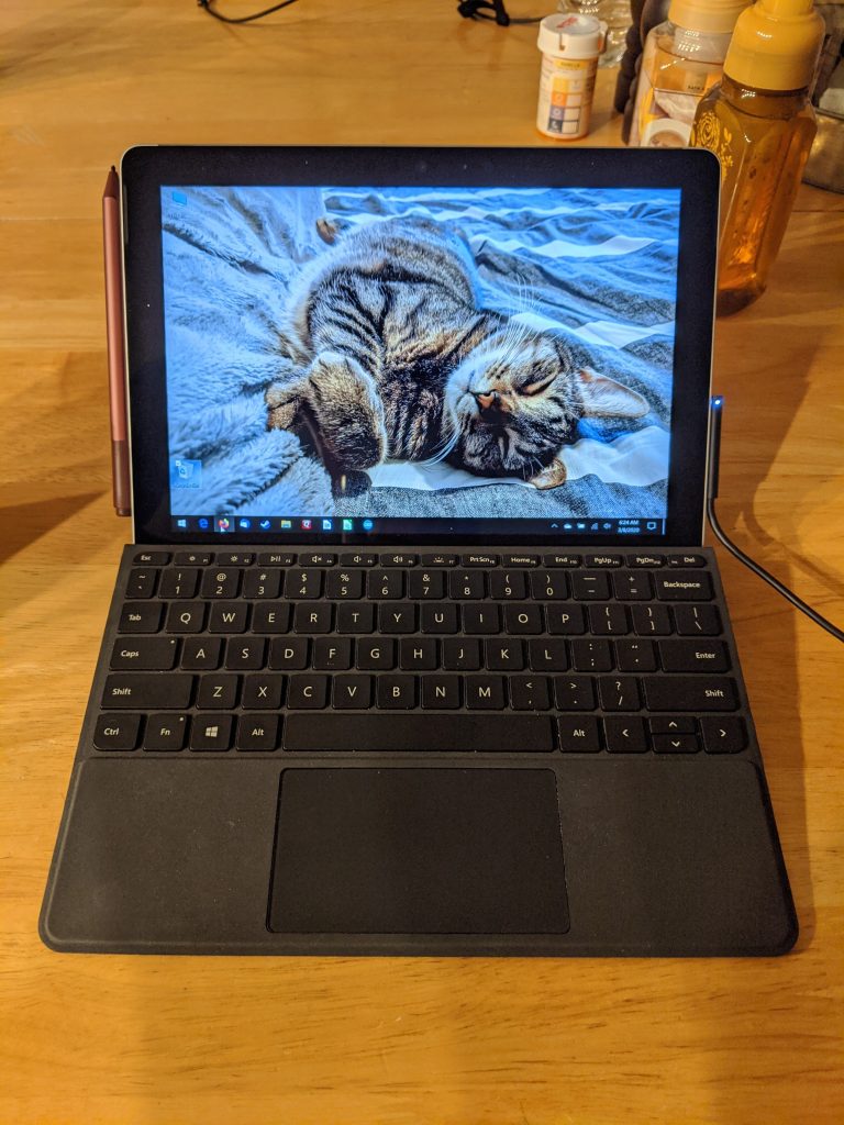 Surface Go with docked stylus